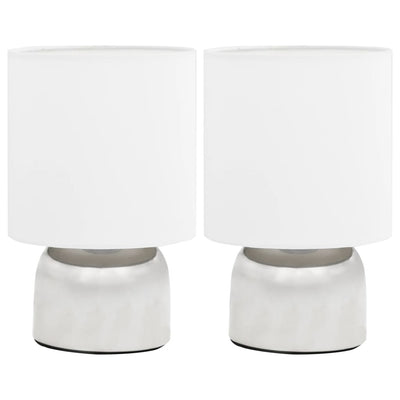 bordlamper 2 stk. touch-knap E14 hvid