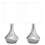 bordlamper 2 stk. touch-knap E14 hvid