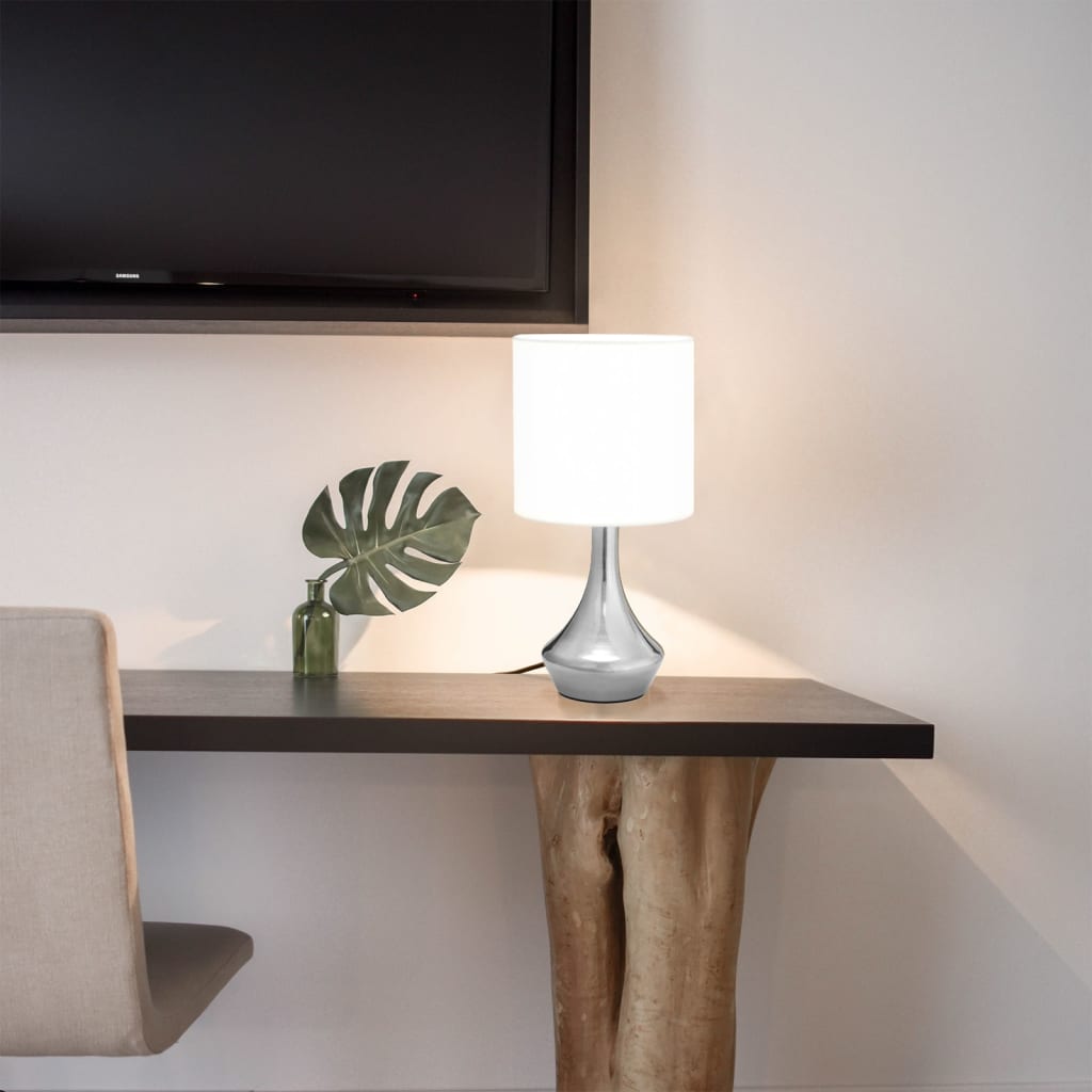 bordlamper 2 stk. touch-knap E14 hvid billede