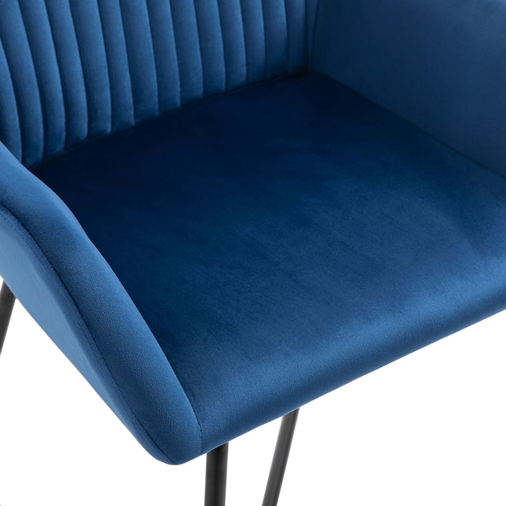 spisebordsstole 4 stk. velour blå