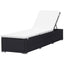 liggestole med hynder 2 stk. polyrattan sort
