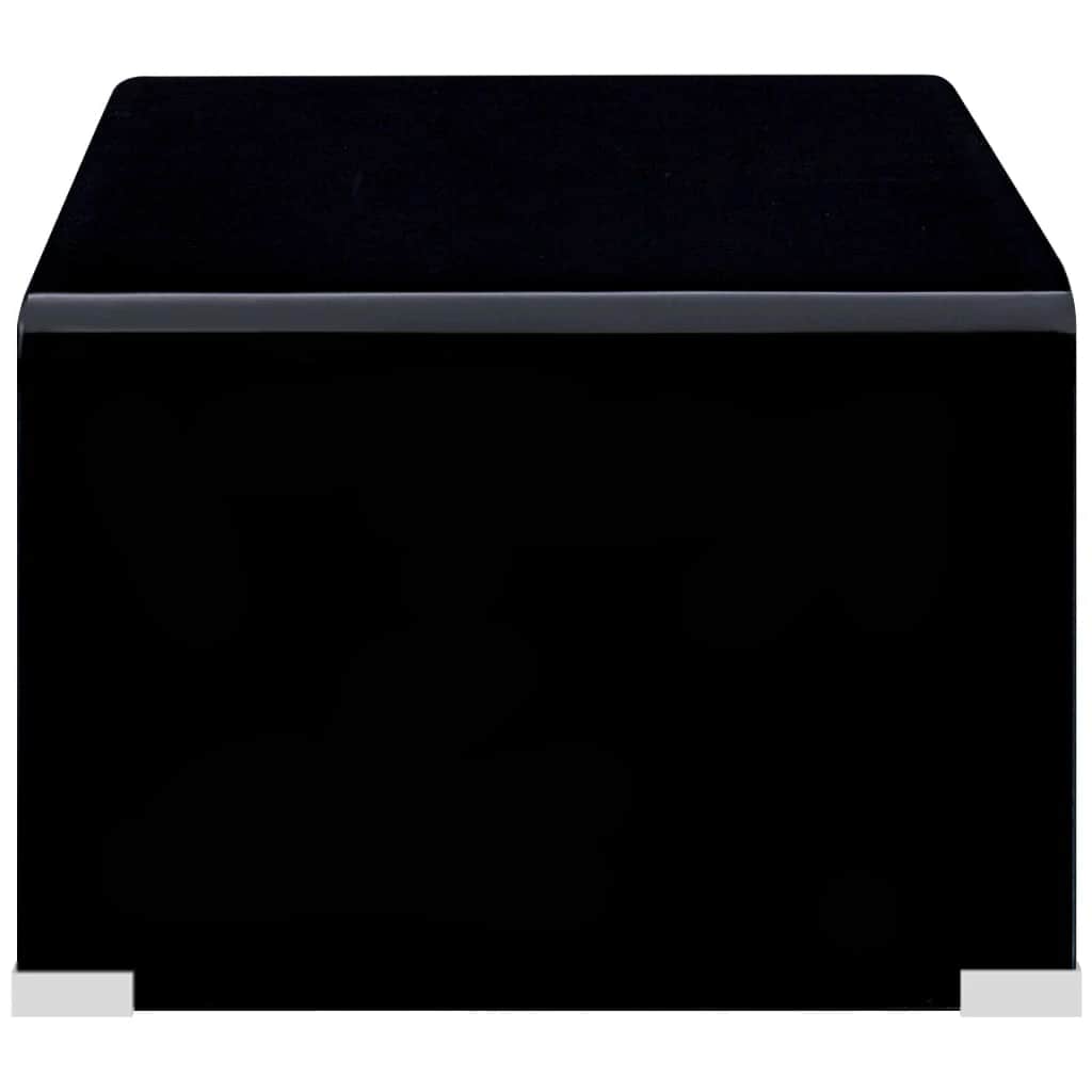 sofabord 98 x 45 x 31 cm hærdet glas sort