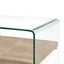 sofabord 50 x 50 x 45 cm hærdet glas transparent