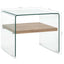 sofabord 50 x 50 x 45 cm hærdet glas transparent