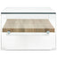 sofabord 98 x 45 x 31 cm hærdet glas transparent