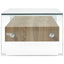 sofabord 98 x 45 x 31 cm hærdet glas transparent