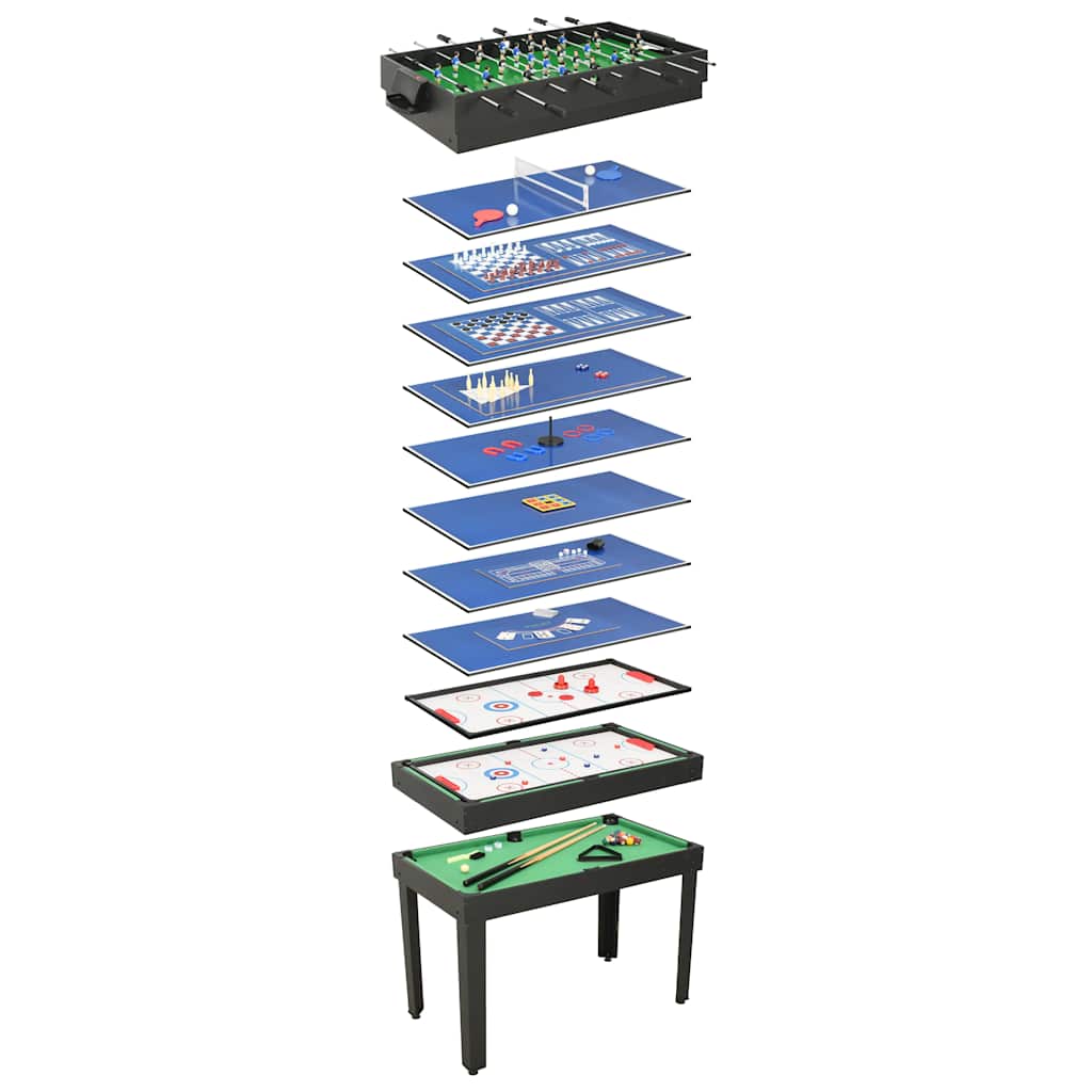 15-i-1 multi-spillebord 121 x 61 x 82 cm sort billede