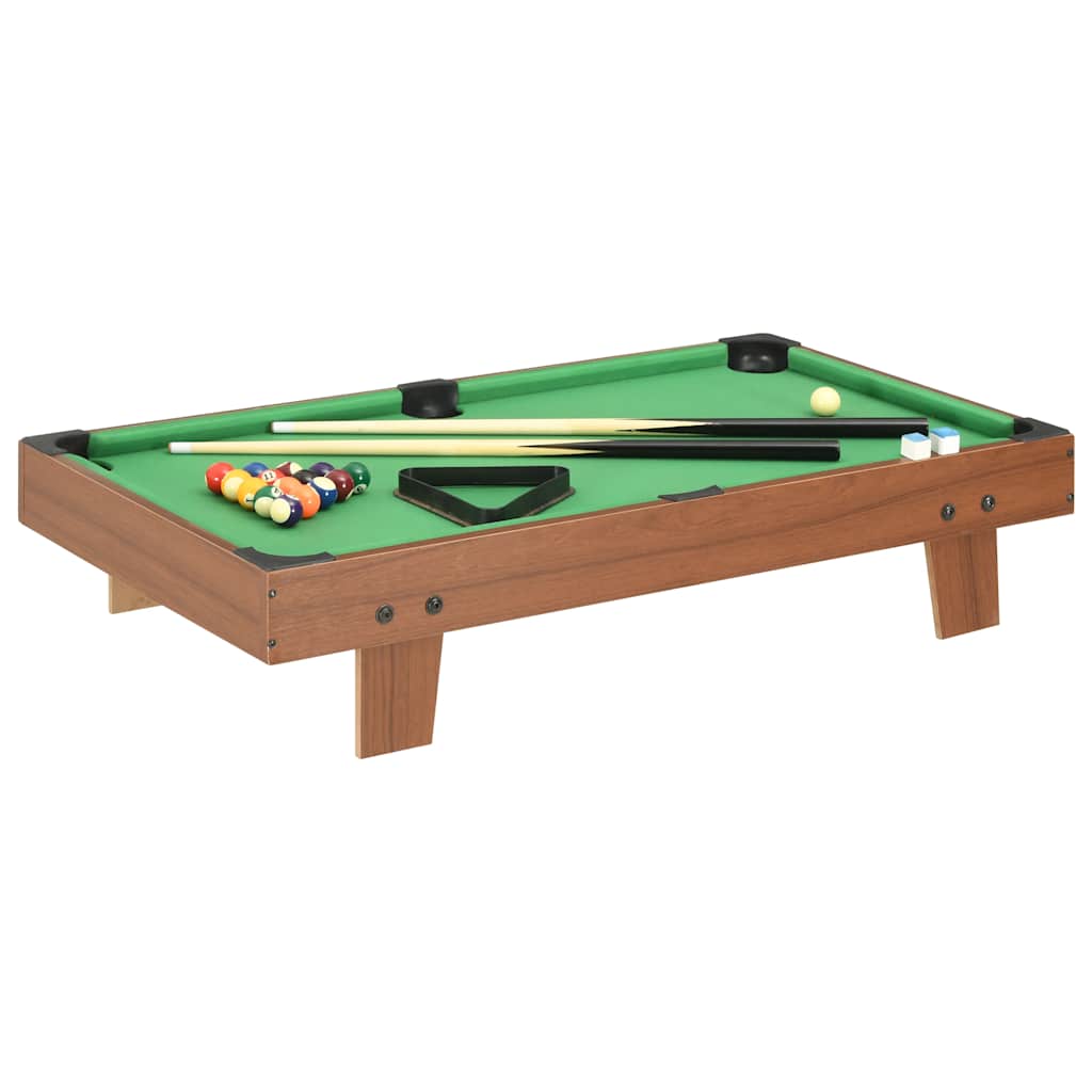 mini-poolbord 92x52x19 cm brun og grøn billede