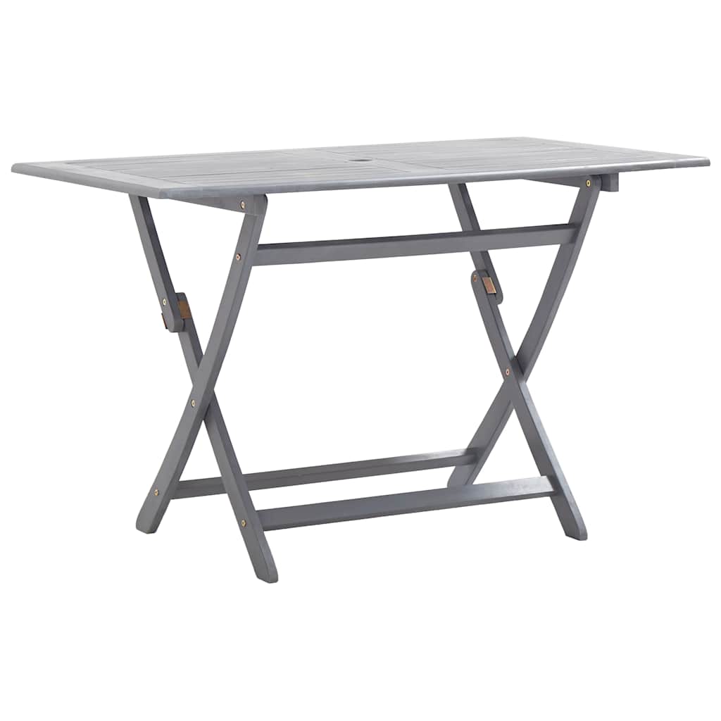 foldbart havebord 120x70x75 cm massivt akacietræ billede
