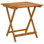 foldbart havebord 70 x 70 x 75 cm massivt akacietræ