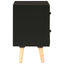 sengeskabe 2 stk. 40 x 30 x 50 cm massivt fyrretræ sort