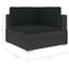 hjørnesæde til sofa 1 stk. med hynder polyrattan sort