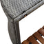 omkrans til spabad 268x268x55 cm polyrattan grå