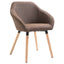spisebordsstole 4 stk. stof brun