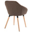 spisebordsstole 6 stk. stof brun