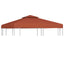 pavillontopdække 2 niveauer 3x3 m 310 g/m² terrakotta