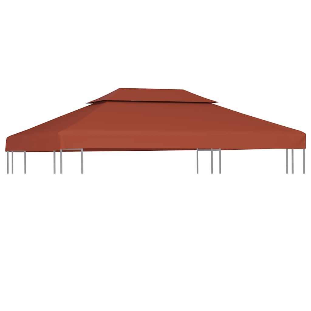 pavillontag 2 lag 4x3 m 310 g/m² terrakotta billede