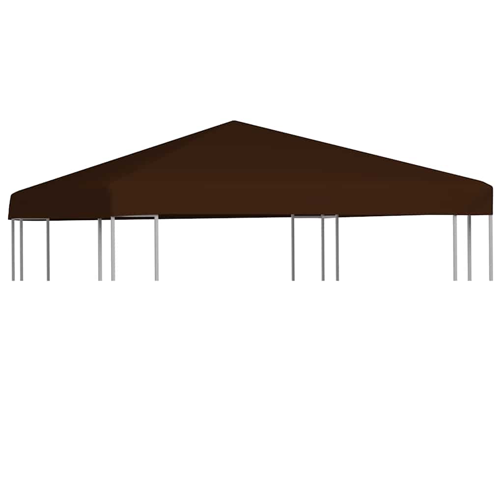 pavillontopdække 310 g/m² 3 x 3 m brun billede