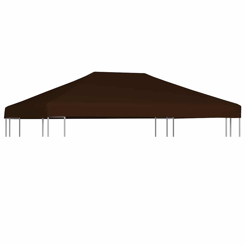 pavillontopdække 310 g/m² 3 x 4 m brun