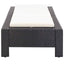 solseng med hynde polyrattan sort