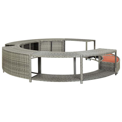 spakant polyrattan grå