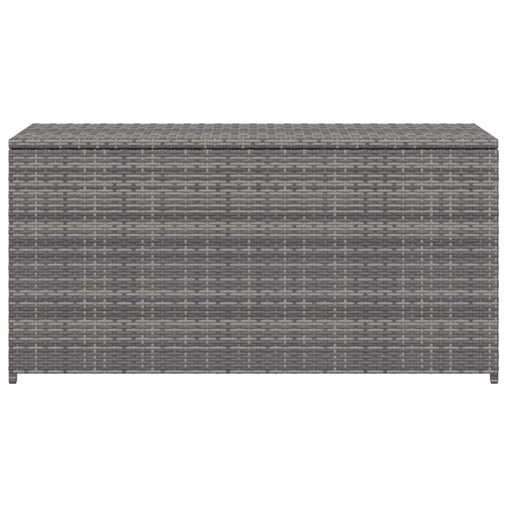 opbevaringskasse til haven 120x50x60 cm polyrattan grå