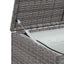 opbevaringskasse til haven 120x50x60 cm polyrattan grå