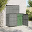 dobbelt skraldespandsskjuler 148x77x111 cm polyrattan grå