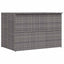 opbevaringskasse til haven 150x100x100 cm polyrattan grå