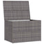 opbevaringskasse til haven 150x100x100 cm polyrattan grå