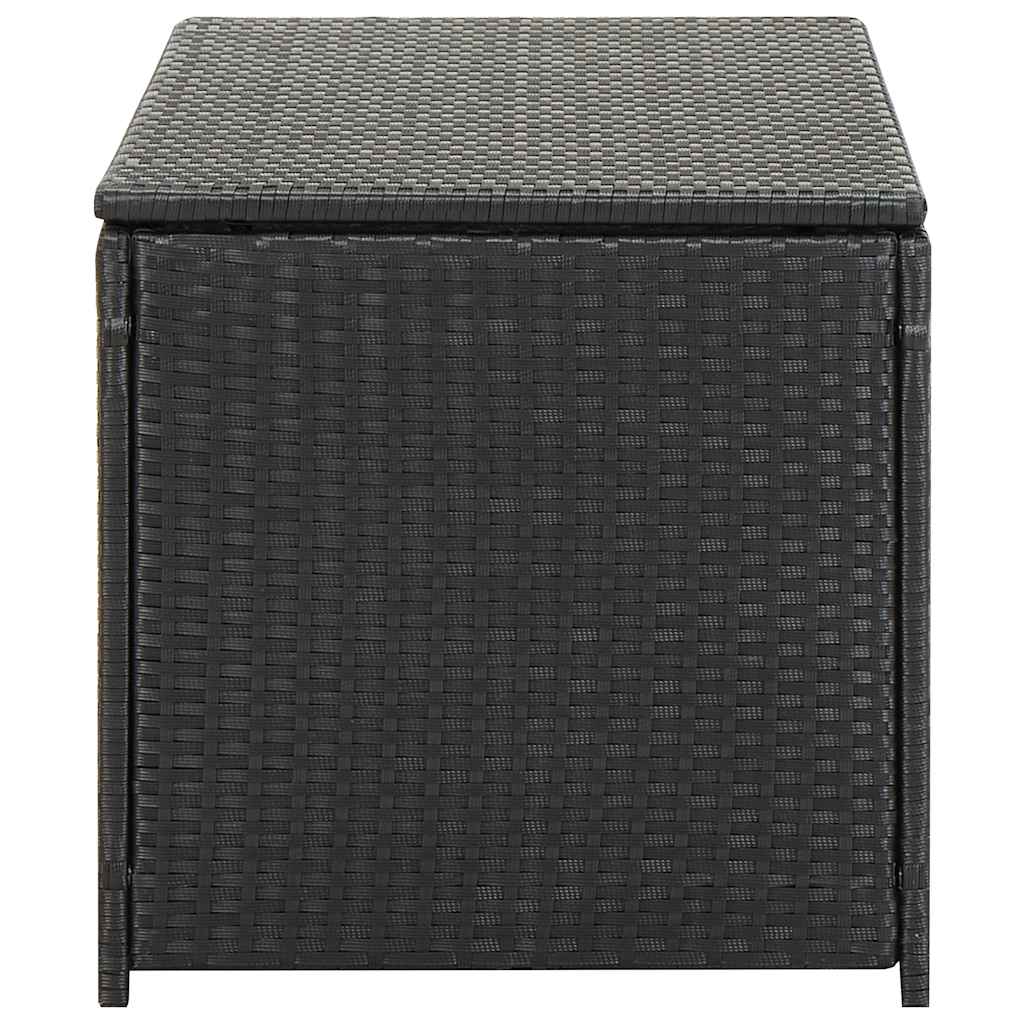 opbevaringskasse til haven 100x50x50 cm polyrattan sort