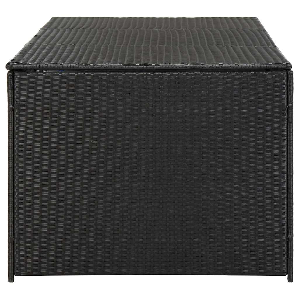 opbevaringskasse til haven 180x90x70 cm polyrattan sort