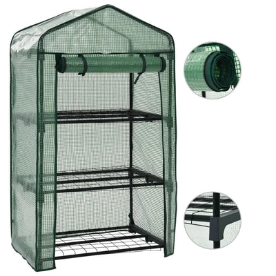 minidrivhus i 3 niveauer 69 x 49 x 125 cm