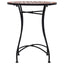 bistrobord med mosaikdesign 60 cm keramisk brun