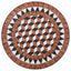 bistrobord med mosaikdesign 60 cm keramisk brun