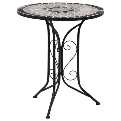 bistrobord med mosaikdesign 60 cm keramisk grå