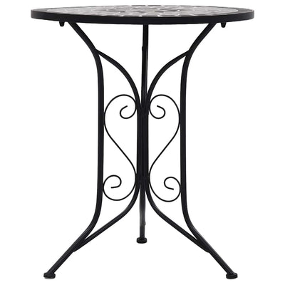 bistrobord med mosaikdesign 60 cm keramisk grå