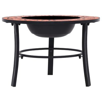 bålfad mosaik 68 cm keramik terracottafarvet