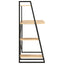 skrivebord med reol 102x50x117 cm sort og eg
