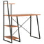 skrivebord med reol 102x50x117 cm sort og brun