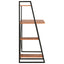 skrivebord med reol 102x50x117 cm sort og brun
