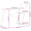 skrivebord med hylde 116x50x93 cm hvid