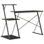 skrivebord med hylde 116x50x93 cm sort