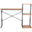 skrivebord med hylde 116x50x93 cm sort og brun