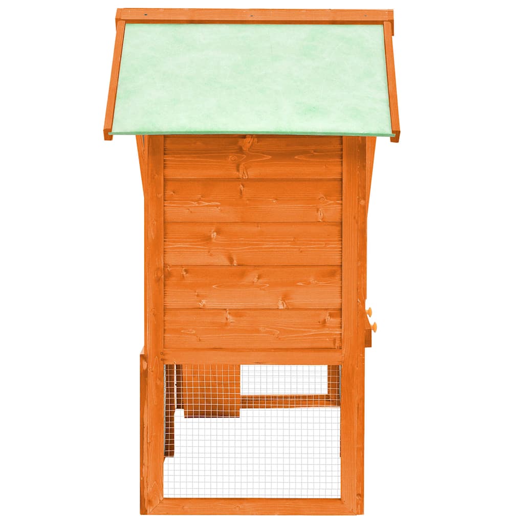 kaninbur 140x63x120 cm massivt fyrretræ
