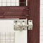 kaninbur 140x63x120 cm massivt fyrretræ mokka og hvid