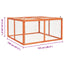 kaninbur 124x120x60 cm massivt fyrretræ