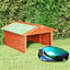 skur til robotplæneklipper 72x87x50 cm massivt fyrretræ