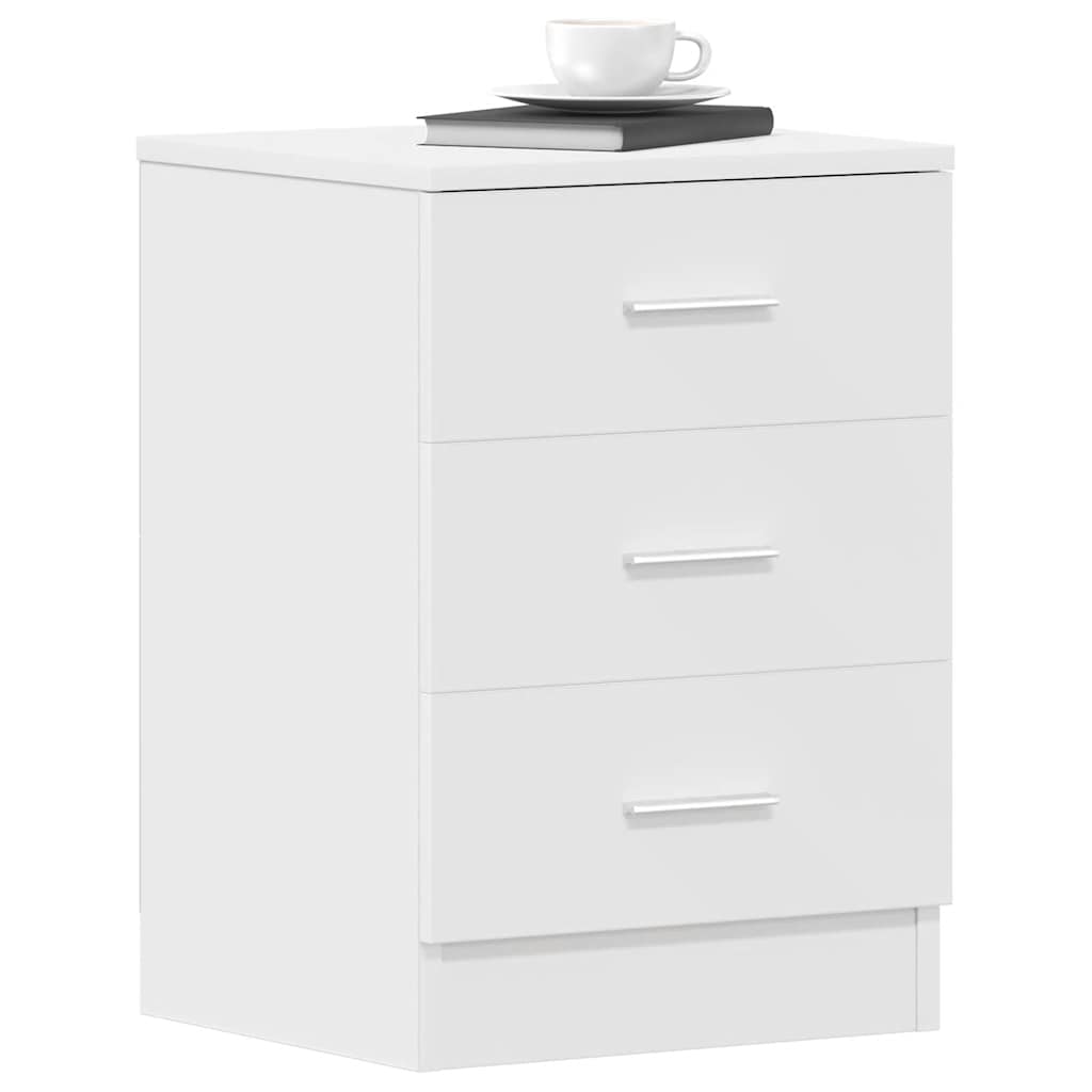 sengeborde 2 stk. 38x35x56 cm konstrueret træ hvid