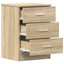 sengeborde 2 stk. 38x35x56 cm konstrueret træ sonoma-eg